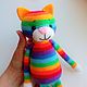 Rainbow cat knitted Soft toy. Stuffed Toys. sunnytoys-gifts. Online shopping on My Livemaster.  Фото №2