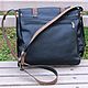 Messenger bag men's GRANITE leather black and cognac colors. Crossbody bag. Tais-bags. My Livemaster. Фото №5