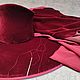Order Hat made of natural velvet 'Scarlet'. Felt Hats Shop. Livemaster. . Hats1 Фото №3