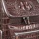 Рюкзак из рельефной части натуральной кожи крокодила, коричневый цвет. Рюкзаки. МАСТЕРСКАЯ  ЭКЗОТИКИ  SHOES&BAGS. Ярмарка Мастеров.  Фото №6