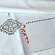 Mantel de lino blanco con bordado, grillo, bordado de costura. Tablecloths. EmbroideryINNAI. Ярмарка Мастеров.  Фото №5