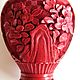 Vintage vase Red Chinese carved lacquer wood pedestal. Vintage interior. Czechvintage (Czechvintage). Online shopping on My Livemaster.  Фото №2