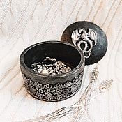 Для дома и интерьера handmade. Livemaster - original item Dragon Box Black & Silver. Handmade.