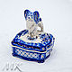 Papillon Gzhel box in gold. Box. Moscow Kerry (porcelaindogs). My Livemaster. Фото №5