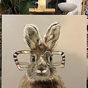 Картины и панно handmade. Livemaster - original item Hare. Rabbit. pop art. Oil.. Handmade.