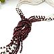 Sautoir with pearls and garnet. Necklace. Magical Beauty Gems. My Livemaster. Фото №4