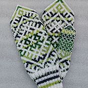 Аксессуары handmade. Livemaster - original item Copy of Copy of Mittens with Nordic pattern. Handmade.