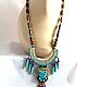 Necklace in the ethno style 'Blue Cat'. Necklace. IrinaSkripkaMBeads. My Livemaster. Фото №12