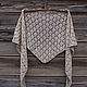 Shawl knitted from cotton and flax (shawl/Bacchus). Shawls1. SolarisArtis. My Livemaster. Фото №6