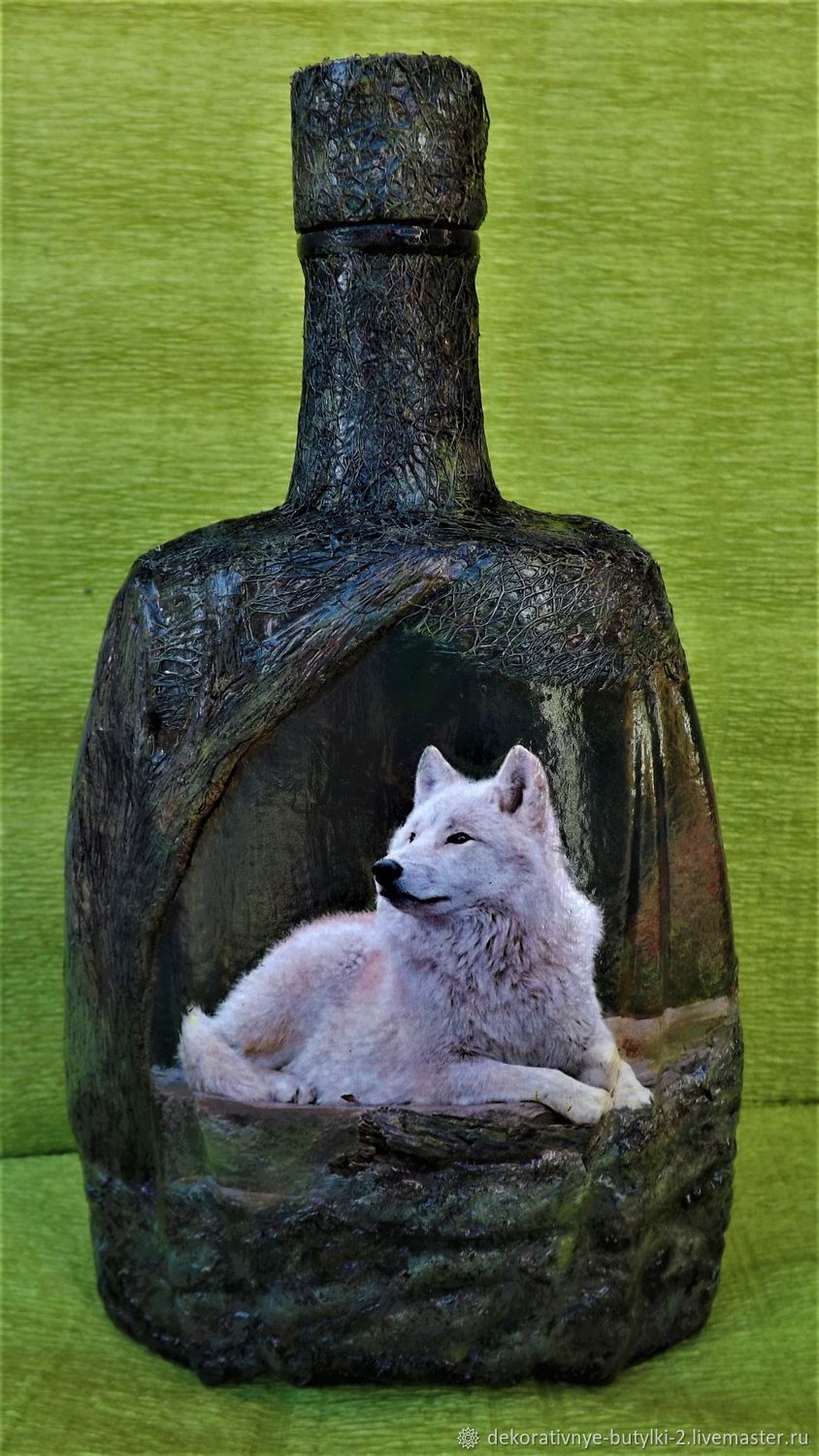 Декоративная бутылка "Белый волк", Вазы, Сургут,  Фото №1