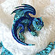 Order Dragon Adam, brooch dragon, blue dragon. master Alena Litvin. Livemaster. . Stick pin Фото №3