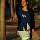 Knitted women's dress sweater, oversize, elegant with hand embroidery. Dresses. Kushnir handmade. Online shopping on My Livemaster.  Фото №2