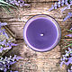 Aromatic candle (100% soy wax) in a glass of Lavender, Candles, Moscow,  Фото №1