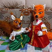Куклы и игрушки handmade. Livemaster - original item Set of tablet dolls. Fox and Squirrel.. Handmade.