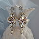 Earrings with pearls for bride, Earrings, St. Petersburg,  Фото №1