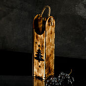 Сувениры и подарки handmade. Livemaster - original item New Year Gift Box for Wine PK51. Handmade.