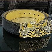Аксессуары handmade. Livemaster - original item Handmade leather belt z530. Handmade.