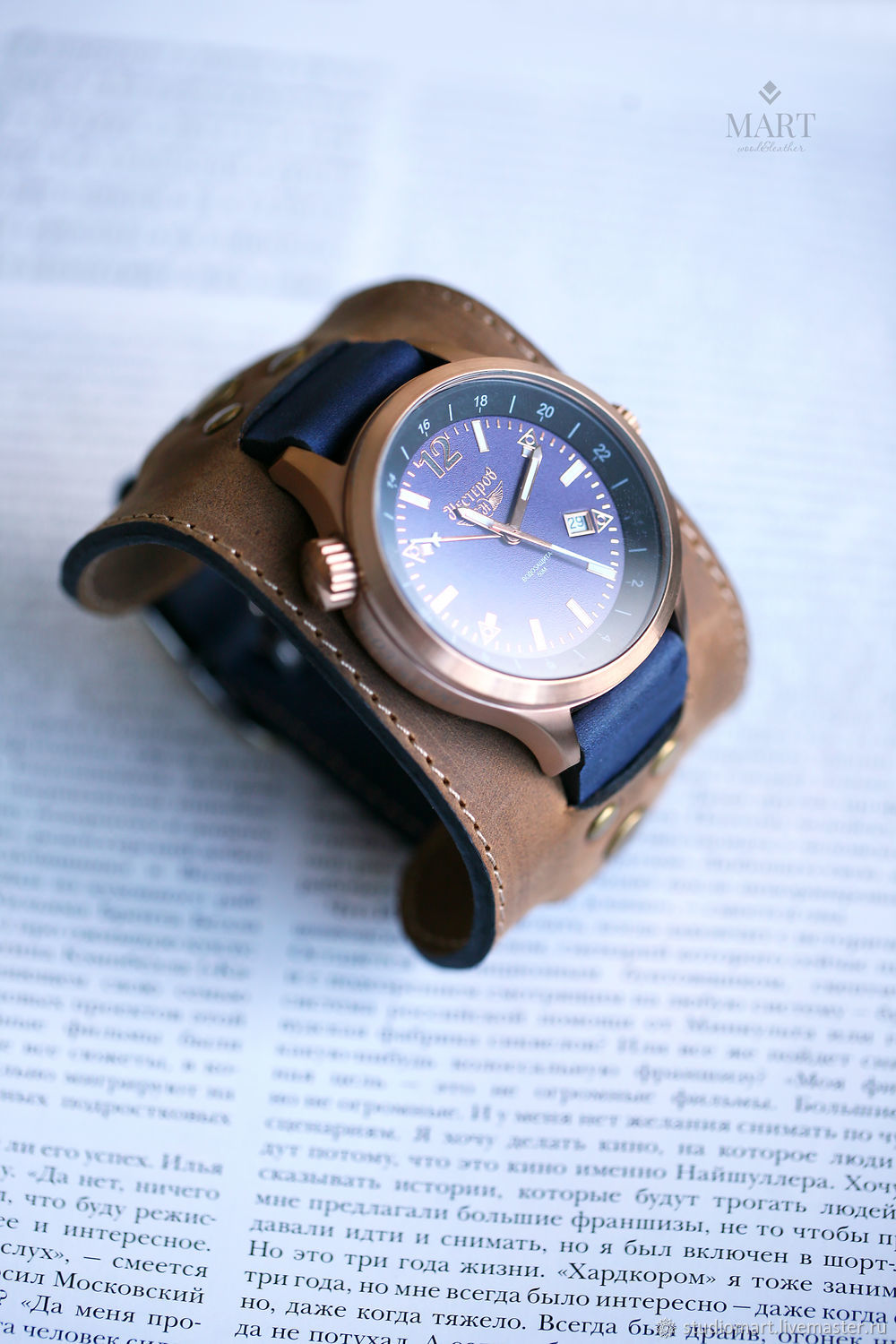 Ремешок для часов: Широкий браслет для наручных часов в интернет-магазине Ярмарка Мастеров по цене 6010.785 ₽ – MZ8L2RU