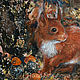 Painting with a squirrel. Mixed media graphics. Pictures. Pictures for the soul (RozaSavinova). Online shopping on My Livemaster.  Фото №2