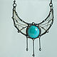 Lunnitsa - suspension. Three tears of the turquoise Cyclops (pl-026), Pendants, St. Petersburg,  Фото №1