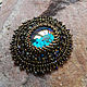 Brooch ' T ' beading embroidery, Brooches, Voronezh,  Фото №1