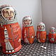  Модели: Матрешка космонавты 20 см, Сувениры по профессиям, Калуга,  Фото №1