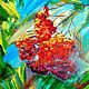 Painting rowan still life abstract oil on canvas. Pictures. Yulia Berseneva ColoredCatsArt. Online shopping on My Livemaster.  Фото №2