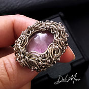 Украшения handmade. Livemaster - original item Women`s ring ring with amethyst stone 