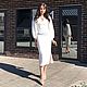 White dress, dress with voluminous sleeves!. Dresses. elmdesign (ELMDESIGN). My Livemaster. Фото №5