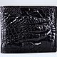 Бумажник из натуральной кожи крокодила повышенной вместимости IA0043B6, Кошельки, Москва,  Фото №1