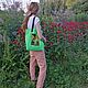 Order beach bag: Green Shopping Bag Fairy with Willow. mechty-o-lete. Livemaster. . Beach bag Фото №3