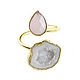 Rose Quartz Ring, White ring, White-pink ring. Rings. Irina Moro. Online shopping on My Livemaster.  Фото №2