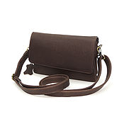 Сумки и аксессуары handmade. Livemaster - original item Crossbody bag: Women`s Leather Brown Kristi Mod Clutch Bag.. Handmade.