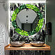 Зеркало круглое для ванны с подсветкой "Тропики" D 80 см, Зеркала, Краснодар,  Фото №1