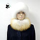 Removable fur collar Snood fur red Fox. VN-31, Collars, Ekaterinburg,  Фото №1