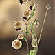 brooch Lily of the valley. Nickel silver, crystals. Brooches. Rare Bijou. My Livemaster. Фото №6