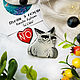 Set of brooches 'Gray funny disgruntled cat angry fat'. Brooch set. greenfox-23. My Livemaster. Фото №4