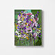 Green Abstract Painting with Purple Flowers Texture Painting. Pictures. Vereskaa. Online shopping on My Livemaster.  Фото №2