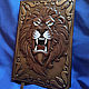 Leather notebook "INVINCIBLE LION" with a name, Notebooks, Krivoy Rog,  Фото №1