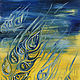 Melody of the night ears, yellow-blue oil painting, Pictures, Moscow,  Фото №1