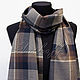 Classic men's brown plaid scarf. Scarves. Platkoffcom. My Livemaster. Фото №6