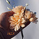 Brooch-pin: Carnations made of natural silk. Brooches. silk fairy tale. My Livemaster. Фото №4