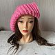 Knitted hat 'Marlene' pink yellow gray. Caps. vyazanaya6tu4ka. Online shopping on My Livemaster.  Фото №2