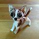 Chihuahua-miniatura 5,5 cm, crochet. Miniature figurines. Lebedeva Lyudmila (knitted toys). Ярмарка Мастеров.  Фото №4