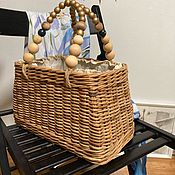 Сумки и аксессуары handmade. Livemaster - original item Basket wicker bag, shopper, beach,walking. Handmade.