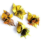 Украшения handmade. Livemaster - original item Yellow brooch for positive mood Yellow flower. Handmade.
