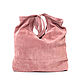 Order Bag String Bag Suede Pink Shopper Bag Tote Bag Leather. BagsByKaterinaKlestova (kklestova). Livemaster. . Sacks Фото №3