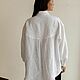 Shirt (blouse) Oversize, color white. Shirts. molinialife. Online shopping on My Livemaster.  Фото №2