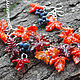 'Maiden Grapes ('Red Autumn Leaves') lampwork. Jewelry Sets. BeautyGlassByKate(Lampwork) (beauty-glass). My Livemaster. Фото №6