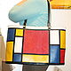 Leather tote bag Mondrian.red yellow black bag "Squares". Tote Bag. Leather  Art  Phantasy. Online shopping on My Livemaster.  Фото №2